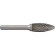 AllSteel™ Flame Shape Carbide Burr, SH-5, 1/2" Dia., 1/4" Shank, 1-1/4" Depth of Cut
