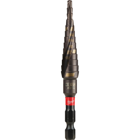 #1 Shockwave™ Impact Duty™ Step Drill Bit, 1/2" - 1-1/8" , 1/32" Increments, Titanium
