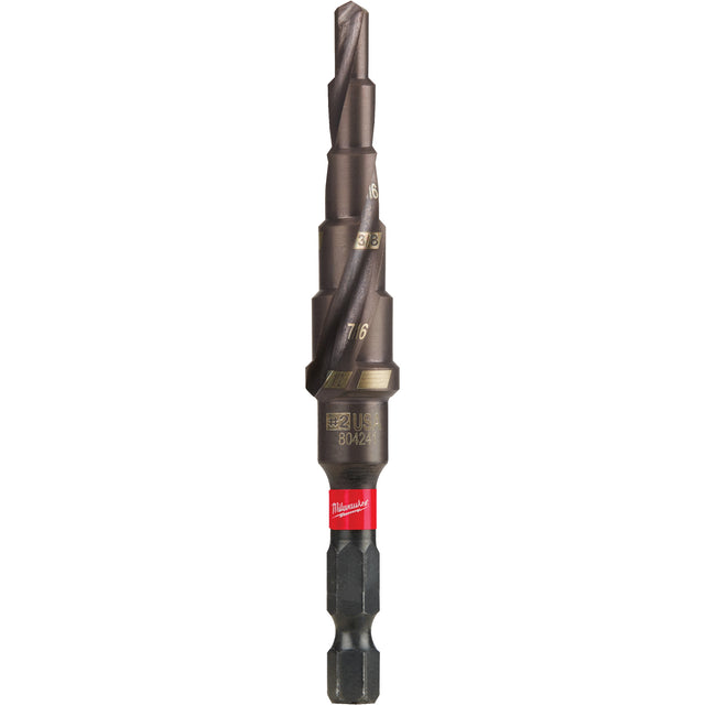 #2 Shockwave™ Impact Duty™ Step Drill Bit, 3/16" - 1/2" , 1/16" Increments, Titanium