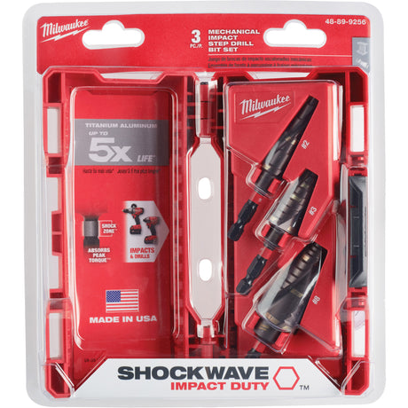 Shockwave™ Impact Duty™ Step Drill Bit Set, 3 Pieces, Titanium