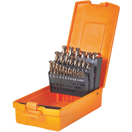 Quick Shank Stub Drill Bit Set, 29 Pieces, High Speed Steel