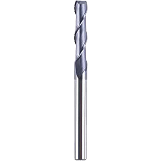 Square Nose End Mill, 1/2" Dia., 6" L, 2 Flutes, 3" Shank, Carbide