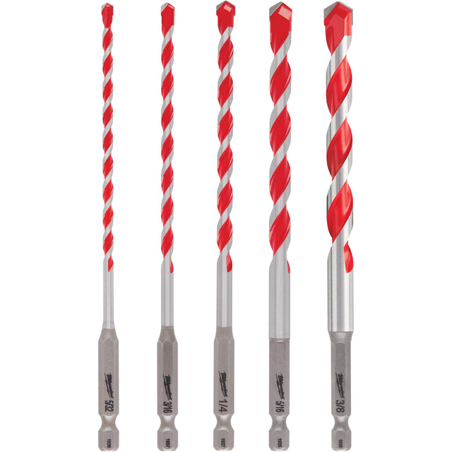 Shockwave™ Hammer Drill Bit Set, 5 Pieces, Carbide