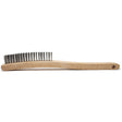 Scratch Brush, Stainless Steel, 4 x 19 Wire Rows, 13-11/16" Long