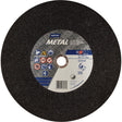 Metal A Chop Saw Cut-Off Wheel, 14" x 3/32", 1" Arbor, Type 01/41, Aluminum Oxide, 4365 RPM
