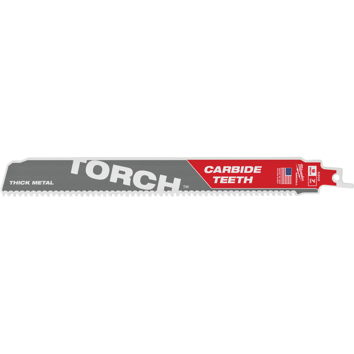 Sawzall® Torch™ Blade, Carbide, 7 TPI, 9" L x 1" W