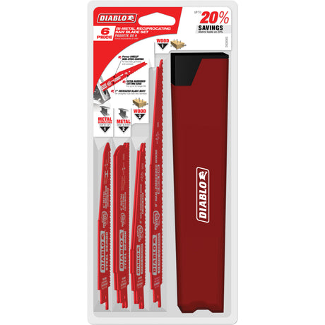 Nail-Embedded Wood & Metal Cutting/Demo Reciprocating Saw Blade Set