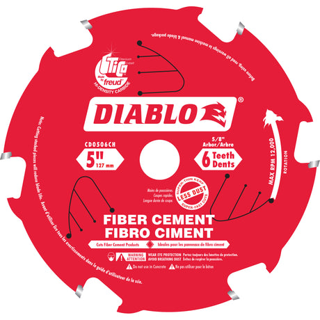 Carbide Tipped Circular Saw Blade, 5", 6 Teeth, Cement Use