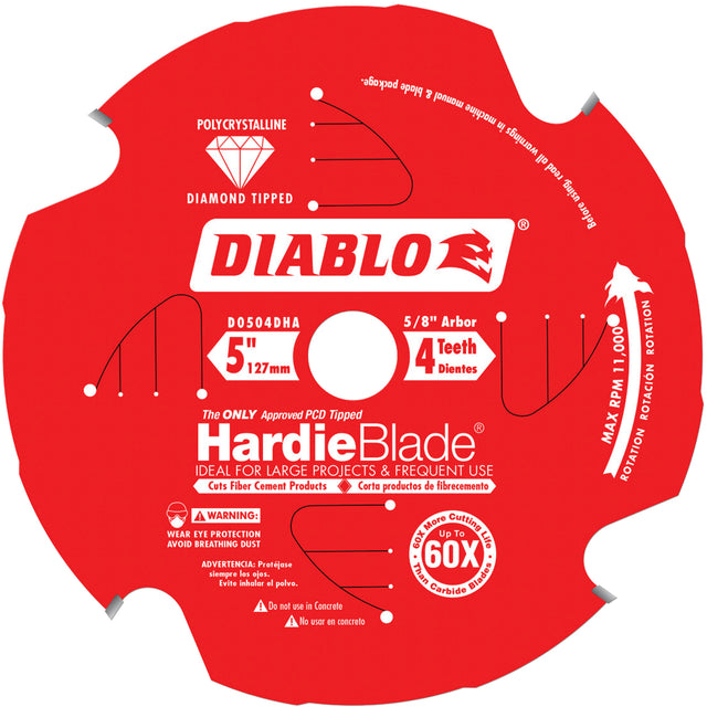 HardieBlade™ Circular Saw Blade, 5", 4 Teeth, Cement Use