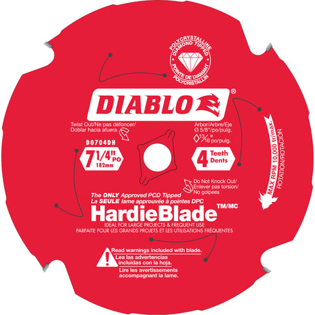 HardieBlade™ Circular Saw Blade, 7-1/4", 4 Teeth, Cement Use