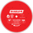 Aluminum Cutting Circular Saw Blade, 10", 100 Teeth, Plastic/Fibreglass/Non-Ferrous Use