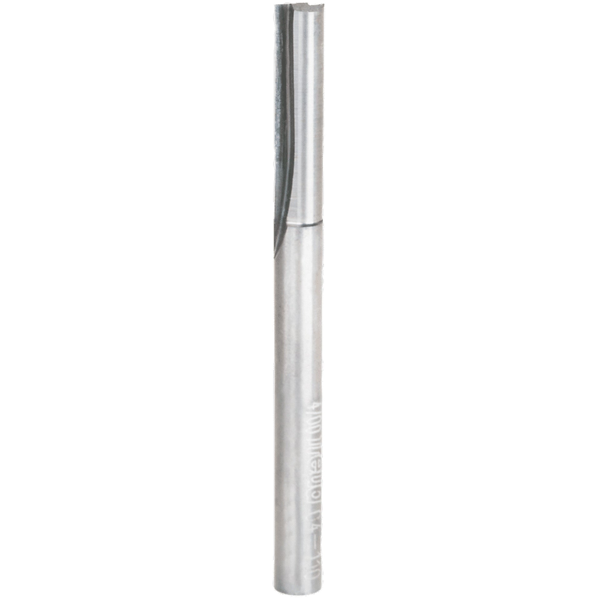Double Flute Straight Router Bit, 1/4" Dia., 1" H, 2-7/8" L, 1/4" Shank