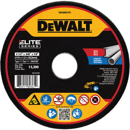XP™ Metal Cut-Off Wheel, 4-1/2" x 0.045", 7/8" Arbor, Ceramic, Type 1