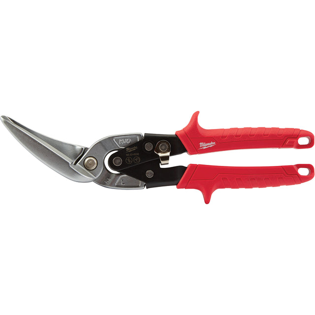 Long-Cut Offset Aviation Snips, 3" Cut Length, Straight/Left Cut