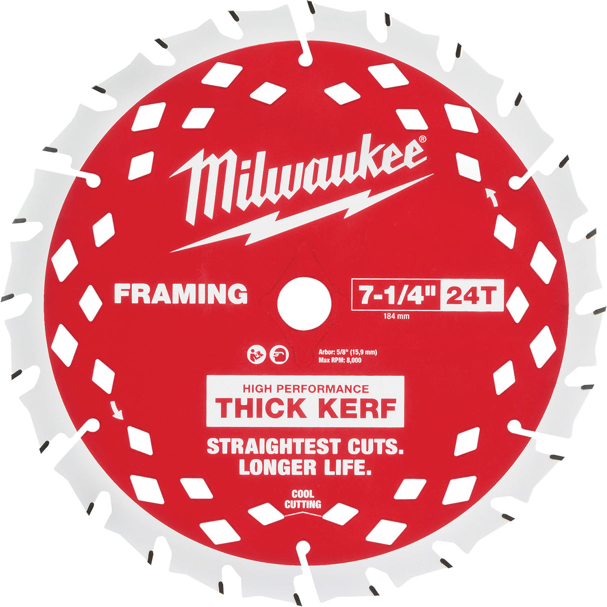 Thick Kerf Framing Circular Saw Blade - 25-Pack, 7-1/4", 24 Teeth, Wood Use