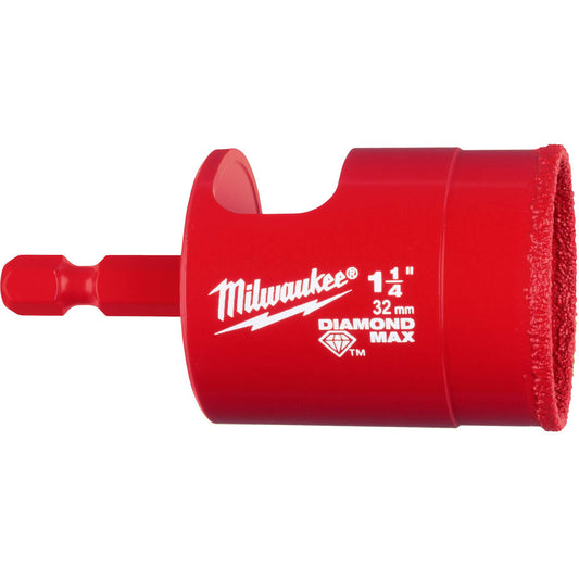 Diamond Max™ Hole Saw Bit, 1-1/4", 1-1/2" Depth of Cut, Diamond