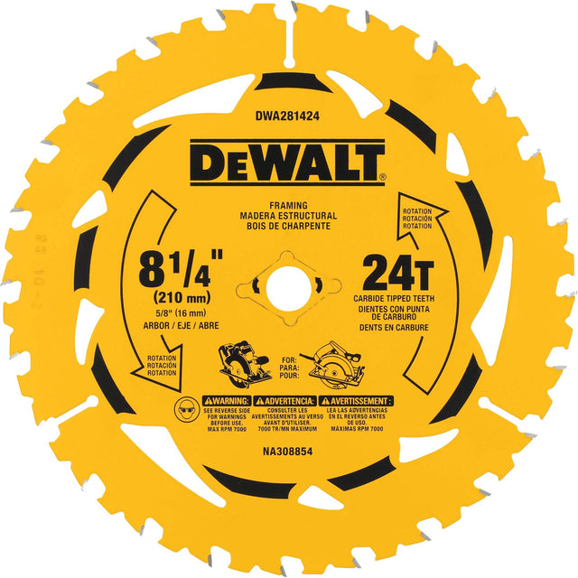 Ripping Circular Saw Blade, 8-1/4", 40 Teeth, Wood Use