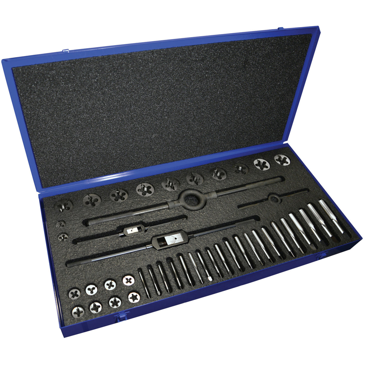 T6 High Speed Steel Tap & Carbon Die Set, 44 Pieces