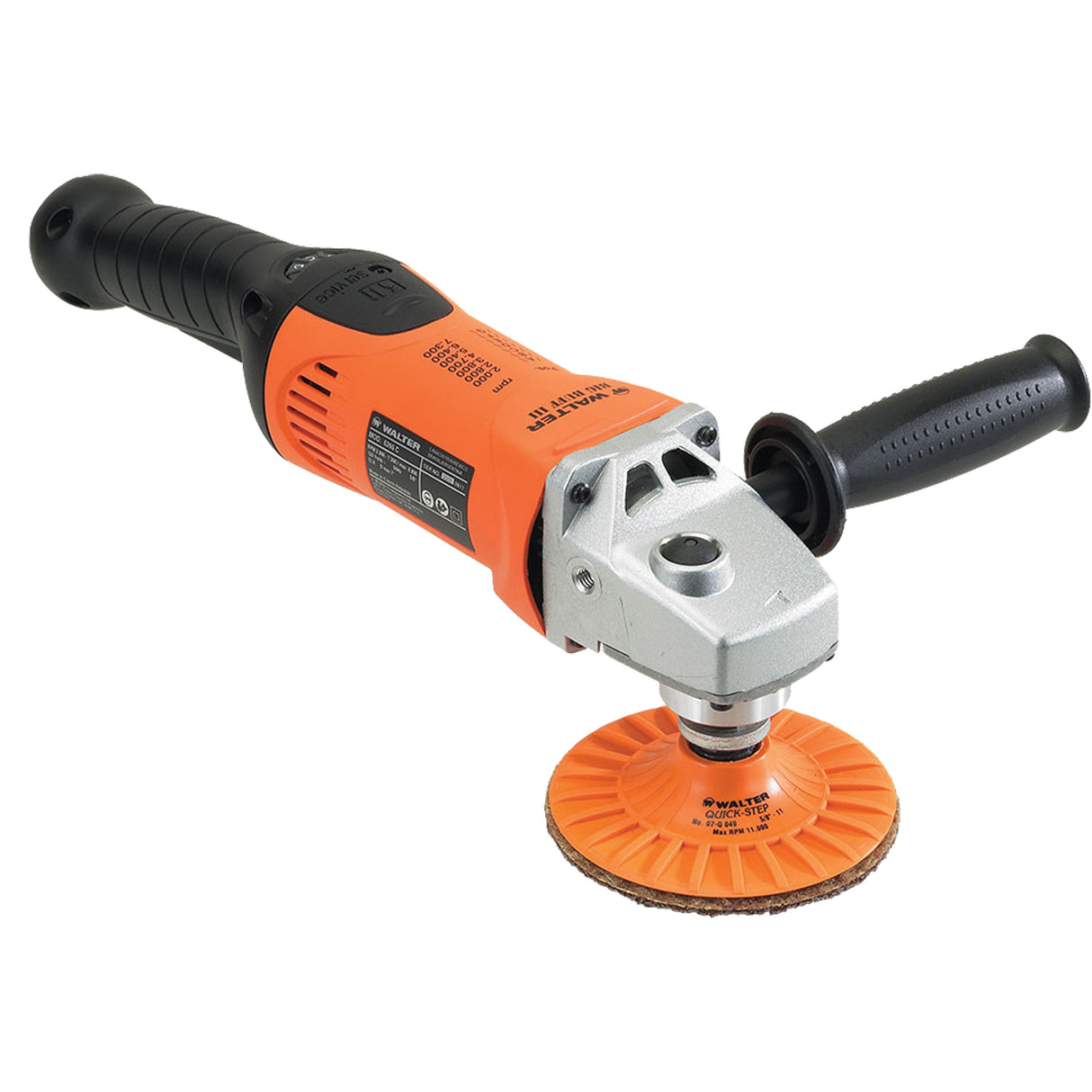 Quick-Step Big-Buff III™ Variable Speed Tool, 6" Pad, 120 V, 12.4 A, 2000-7300 RPM