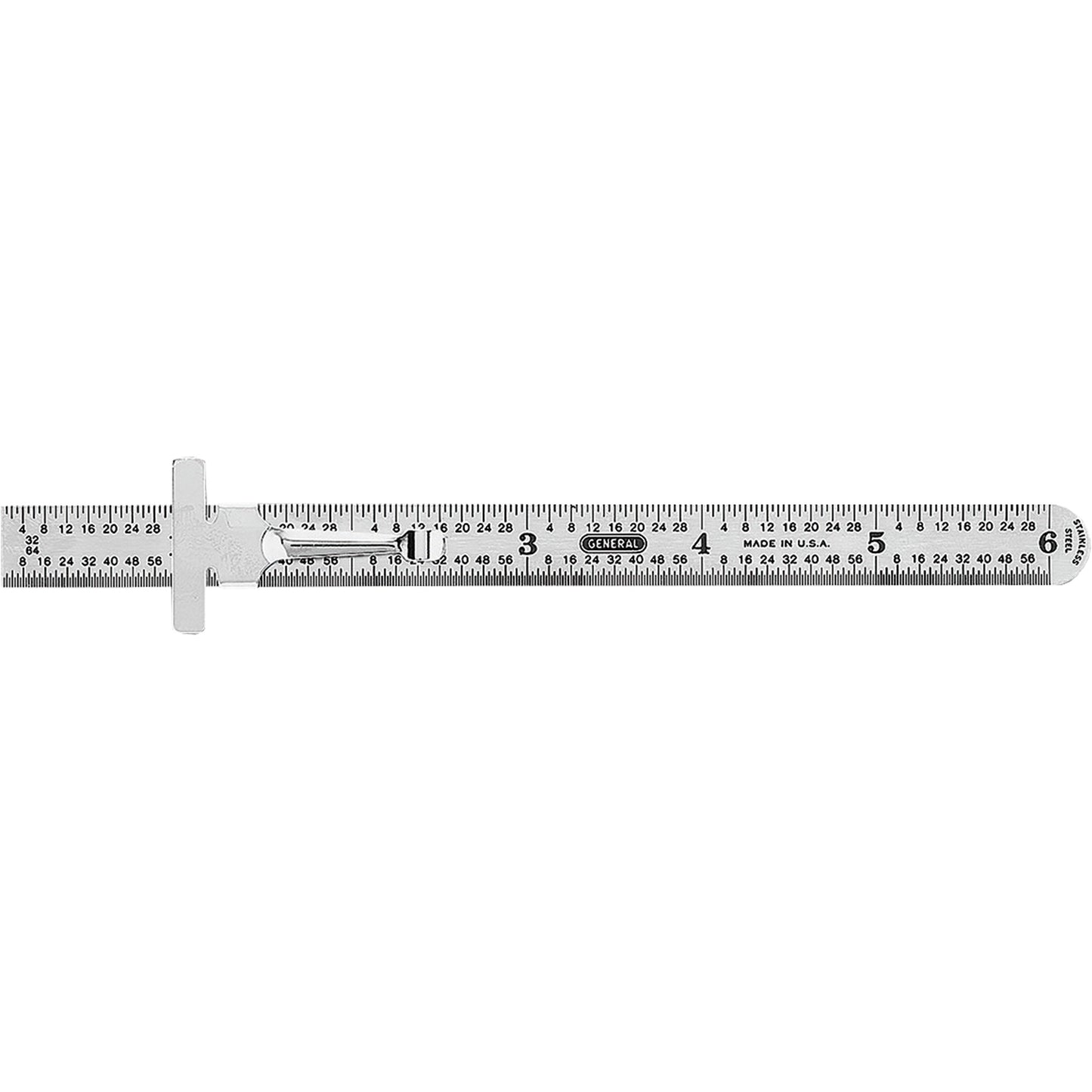 Industrial Precision Flexible Ruler, 6" L, Steel