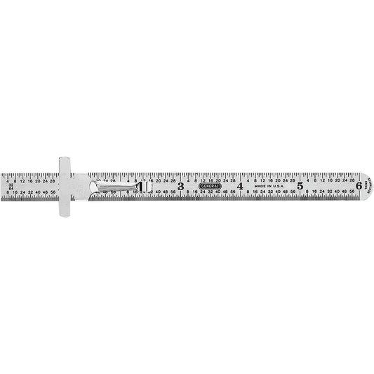 Industrial Precision Flexible Ruler, 6" L, Steel