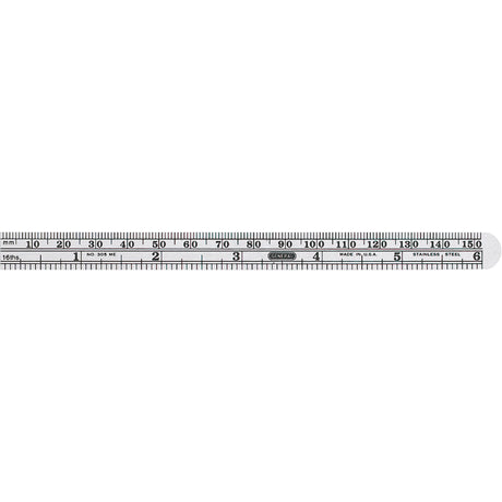 Economy Precision Flexible Ruler, 6-1/2" L, Steel