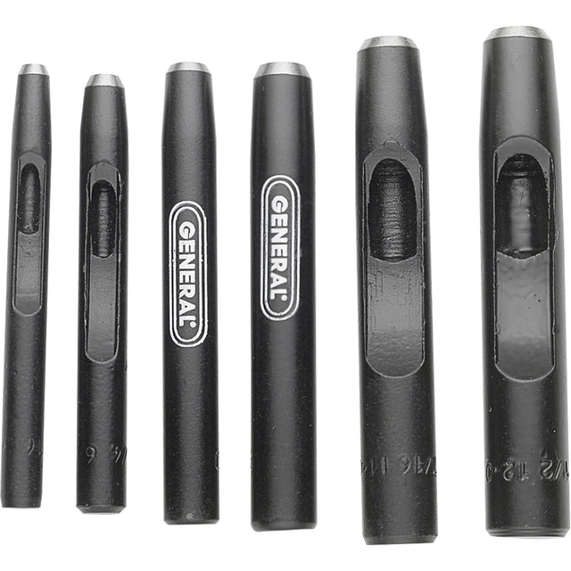 Hollow Steel Punch Set, 6 Pieces