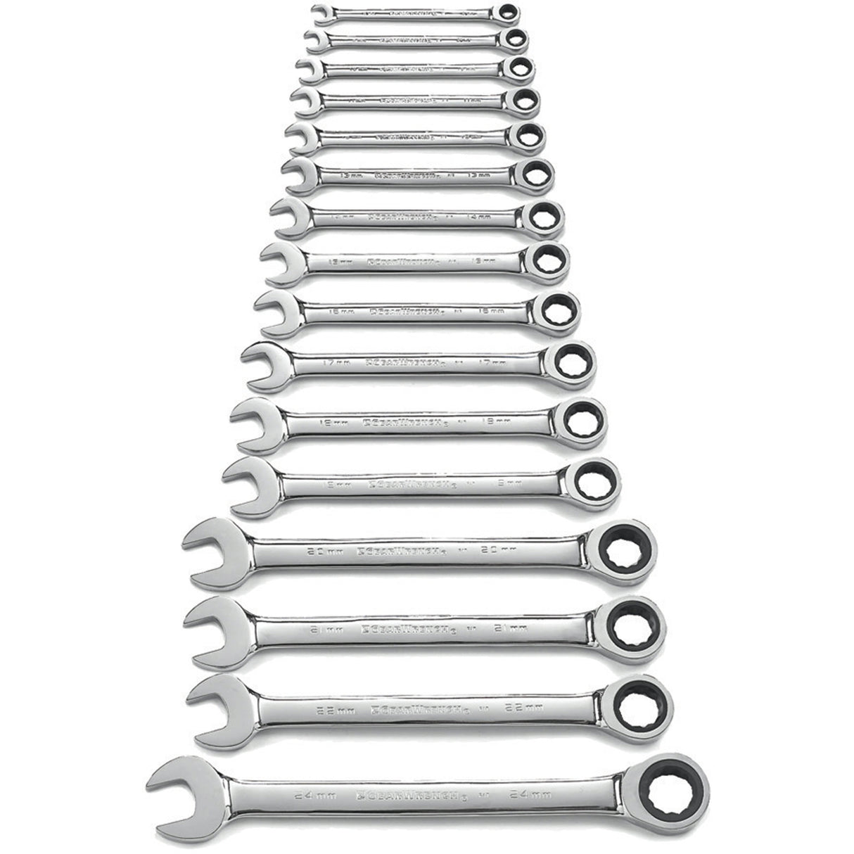 Wrench Set, Combination, 16 Pieces, Metric