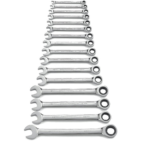 Wrench Set, Combination, 16 Pieces, Metric