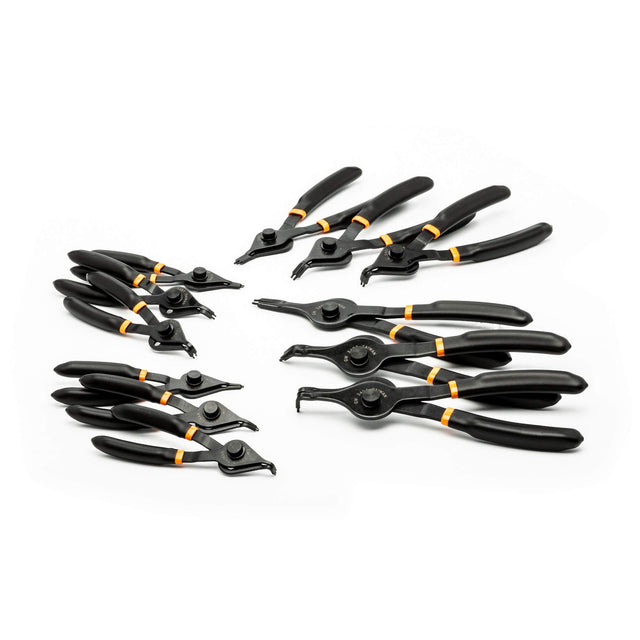 12-Piece Fixed Tip Convertible Snap Ring Plier Set