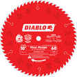 Contractor Saw Blades - Fine Finishing Saw Blades, 10", 60 Teeth, Wood Use
