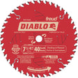 Contractor aw Blades - Finishing Saw Blades, 7-1/4", 40 Teeth, Wood Use
