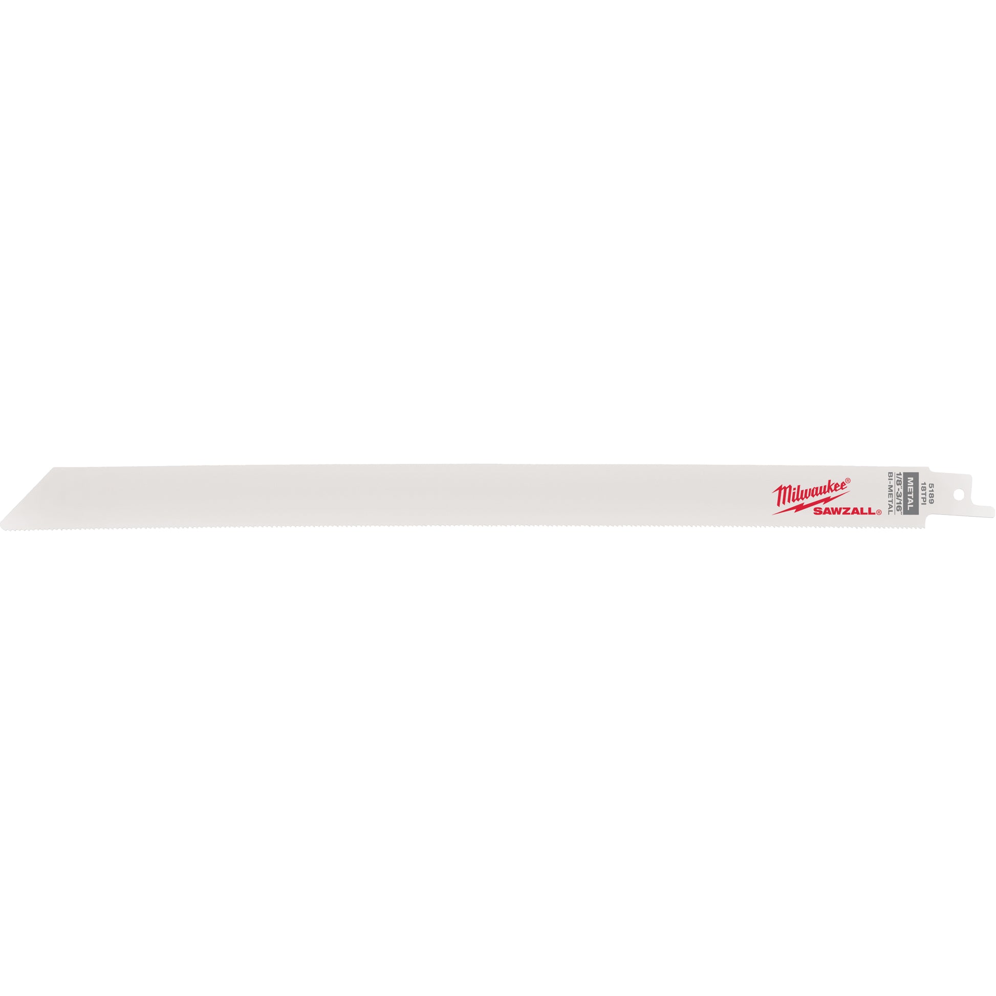 High Performance Super Sawzall® Blades, Bi-Metal, 18 TPI, 12" L