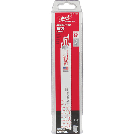 The Torch™ Sawzall® Blades, Bi-Metal, 18 TPI, 9" L x 1" W