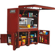 Field Office Jobsite Box, 63" W x 42" D x 80" H, Steel, Red