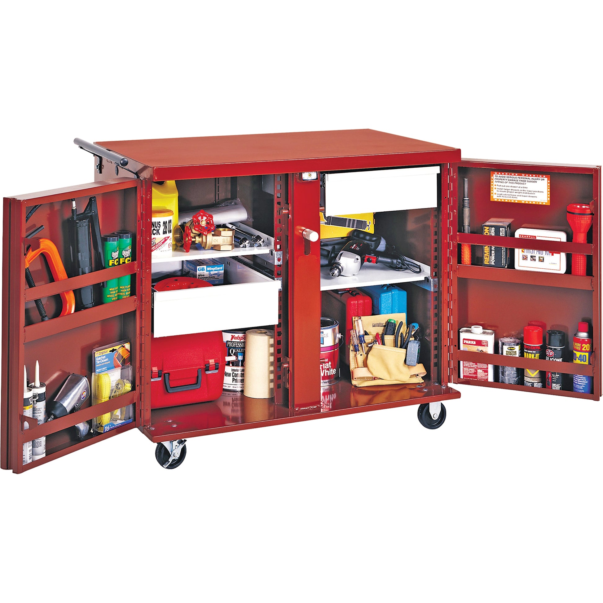 Rolling Work Bench, 43-7/8" W x 38-1/2" H x 26-7/8" D, 21.7 Cubic Feet Capacity