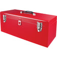 ATB100 Portable Tool Box with Metal Tool Tray, 8-3/4" D x 21" W x 9" H, Red