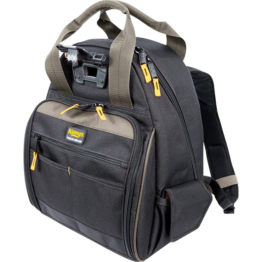 Techgear™ 53-Pocket Tool Backpack, 16" L x 13-1/4" W, Black, Polyester