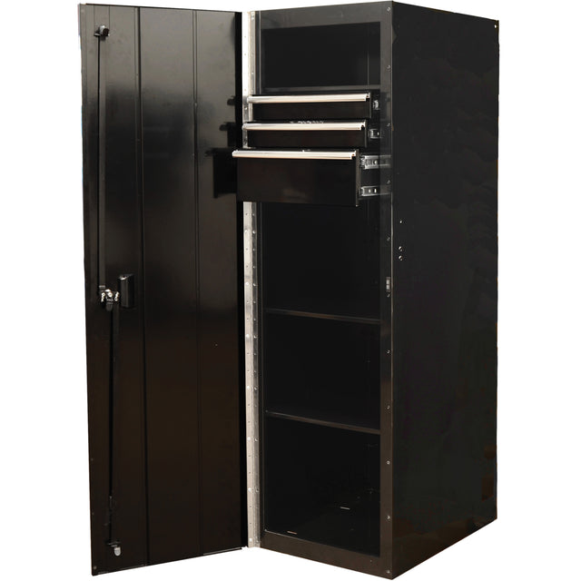 RX Series Side Cabinet, 3 Drawers, 19" W x 25" D x 61" H, Black
