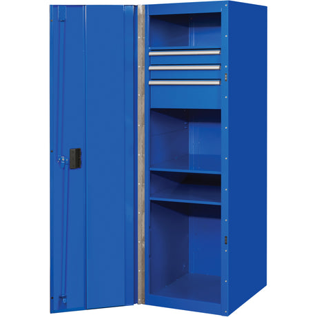 RX Series Side Cabinet, 3 Drawers, 19" W x 25" D x 61" H, Blue
