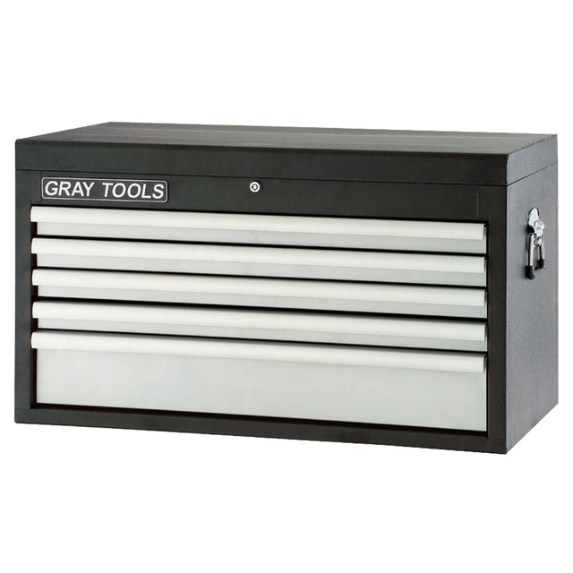 Top Chest - 5 Drawers, 33-1/2" W, 5 Drawers, Black