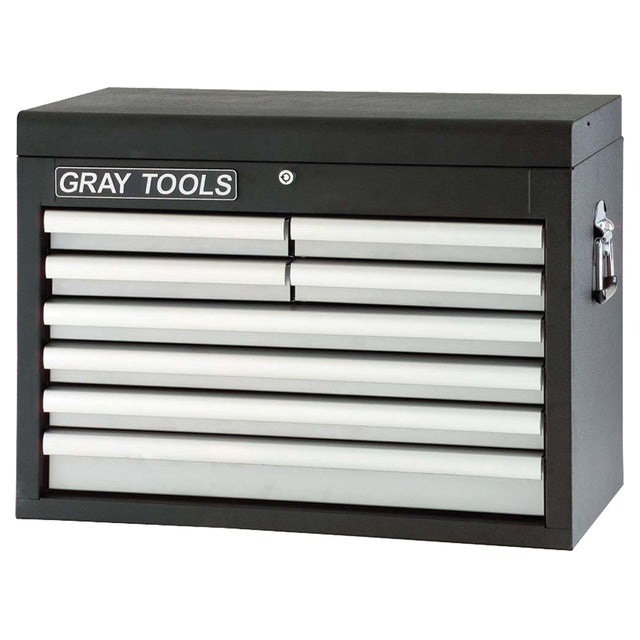 Top Chest - 8 Drawers, 26" W, 8 Drawers, Black