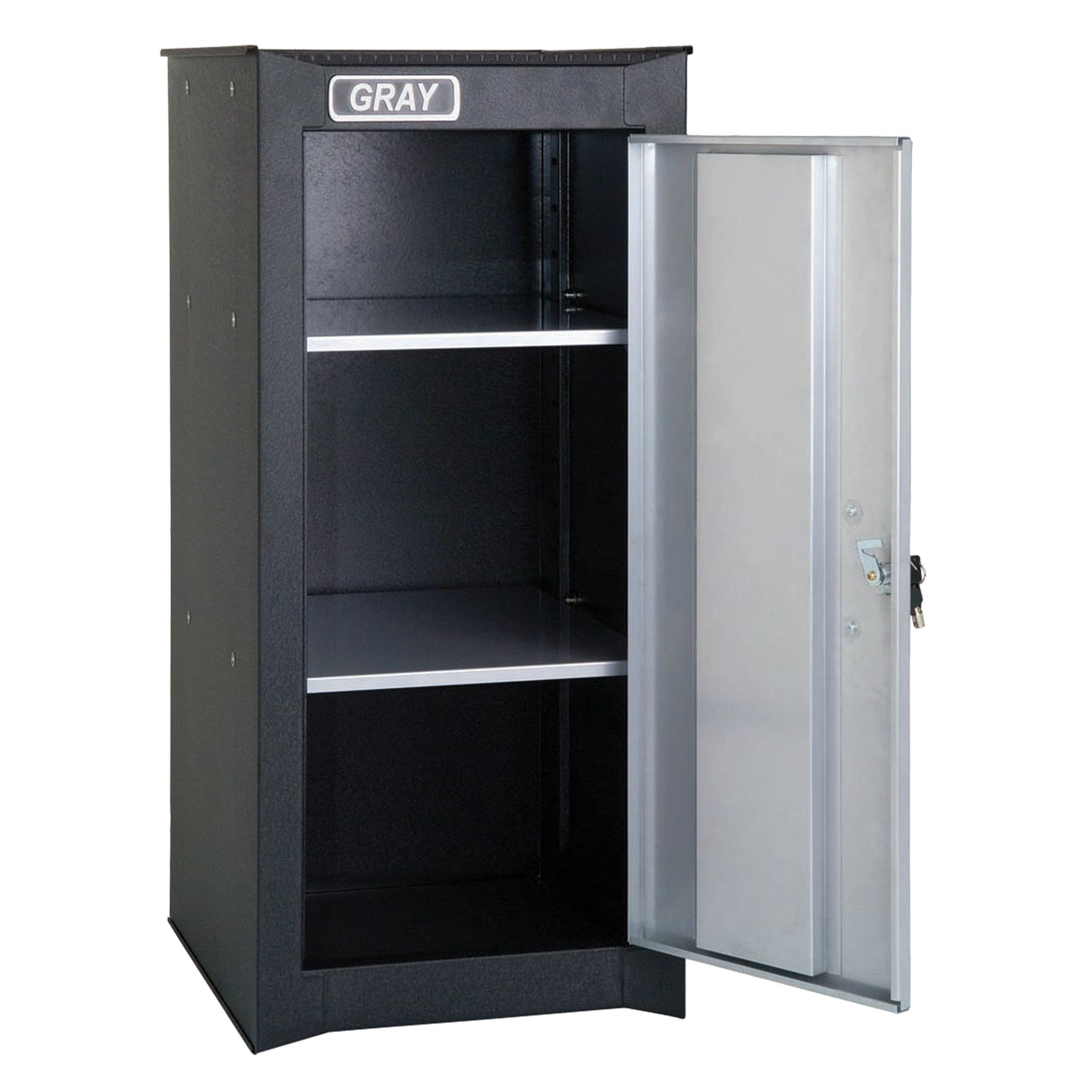 Side Rider Cabinet, 2 Drawers, 14-3/4" W x 18" D x 33-3/4" H, Black