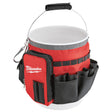 Bucket Organizer Bag, 10" L x 10" W x 13-1/2" H, Nylon, Red