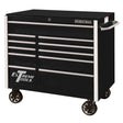 RX Series Rolling Tool Cabinet, 11 Drawers, 41-1/2" W x 25-1/2" D x 40-1/2" H, Black