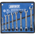 Fixed Head Wrench Set, Combination, 8 Pieces, Metric