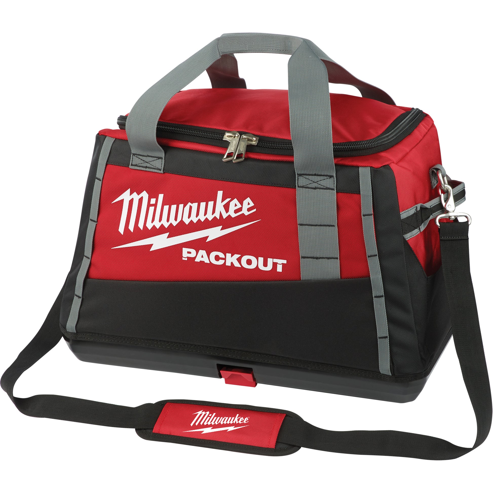 Packout™ Tool Bag, Ballistic Nylon, 8 Pockets, Black/Red