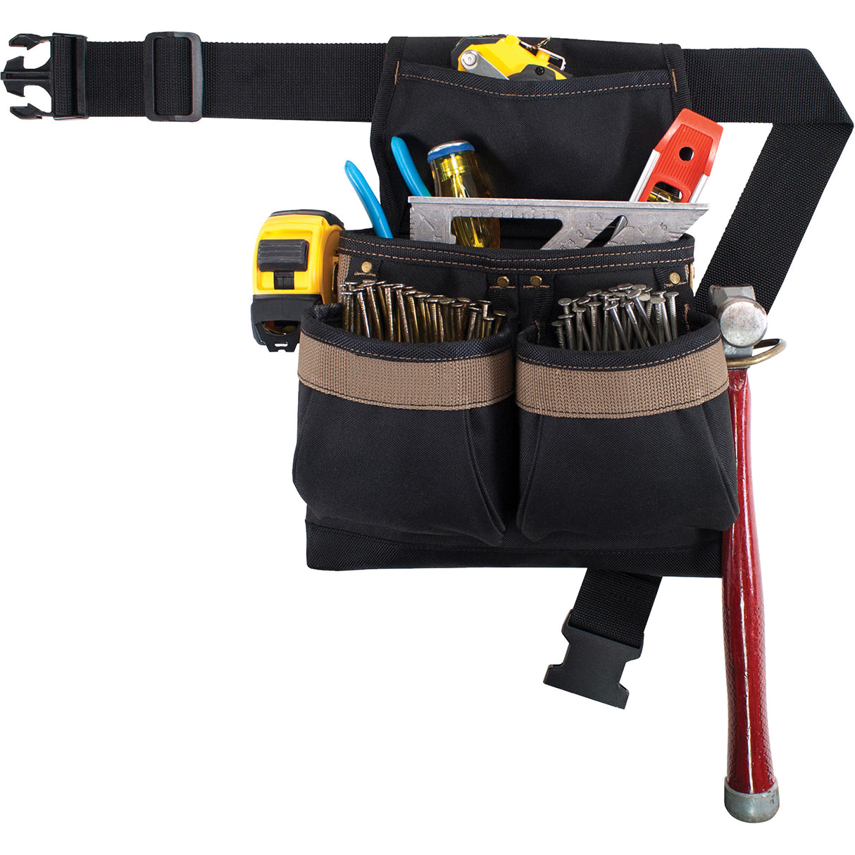 Small Deluxe Tool Belt, Polyester, Black
