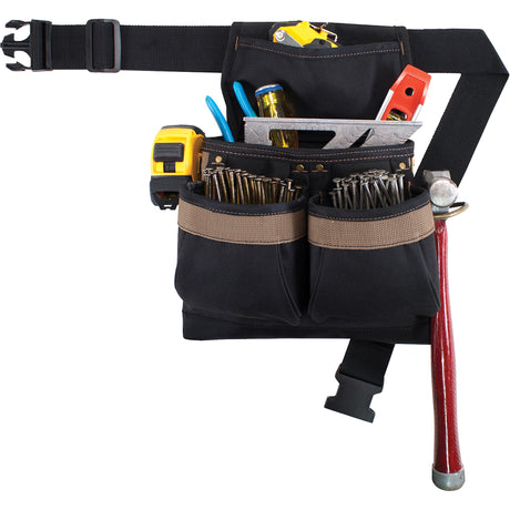 Small Deluxe Tool Belt, Polyester, Black