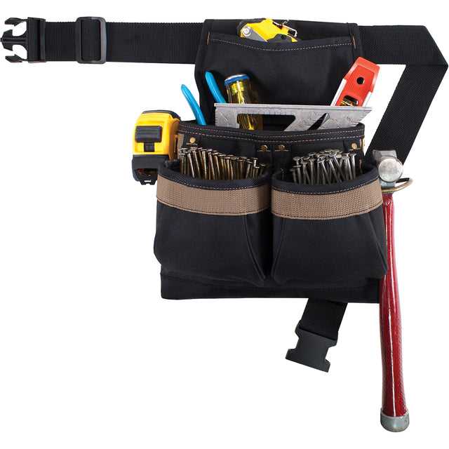 Small Deluxe Tool Belt, Polyester, Black